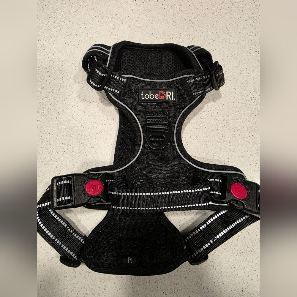 TobeDRI Black Reflective Dog Harness